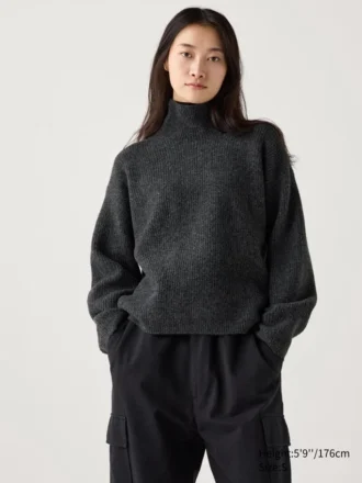 Souffle Yarn-sweater til kvinder | Høj hals