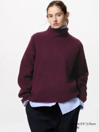Souffle Yarn-sweater til kvinder | Høj hals
