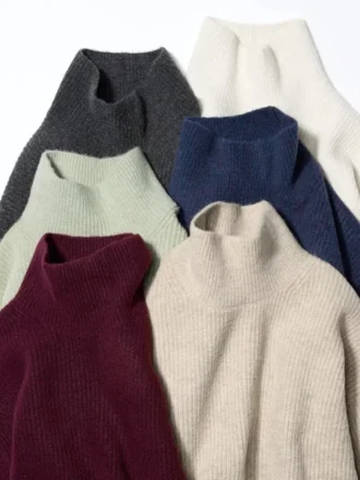 Souffle Yarn-sweater til kvinder | Høj hals