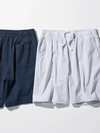 Stretch Easy Shorts til mænd | Seersucker | 8″