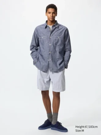 Stretch Easy Shorts til mænd | Seersucker | 8″