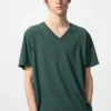 Supima Cotton-bomulds-T-shirt med V-hals til mænd