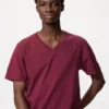 Supima Cotton-bomulds-T-shirt med V-hals til mænd