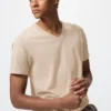 Supima Cotton-bomulds-T-shirt med V-hals til mænd