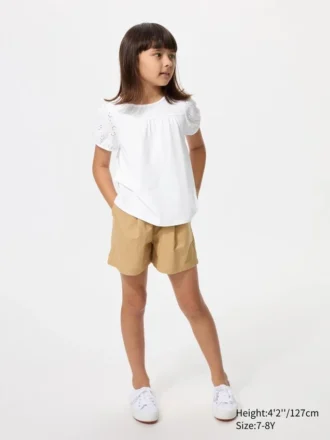 T-shirt med pufærmer til børn | Broderi