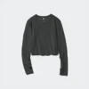 Ultra Stretch AIRism Cropped T-shirt til kvinder | Langærmede T-shirts