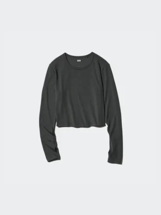 Ultra Stretch AIRism Cropped T-shirt til kvinder | Langærmede T-shirts