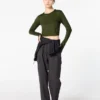 Ultra Stretch AIRism Cropped T-shirt til kvinder | Langærmede T-shirts