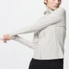 Ultra Stretch AIRism UV-beskyttende hættetrøje med gennemgående lynlås til kvinder