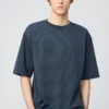 Unisex AIRism bomulds-oversize T-shirt med striber