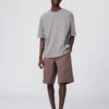 Unisex AIRism bomulds-oversize T-shirt med striber