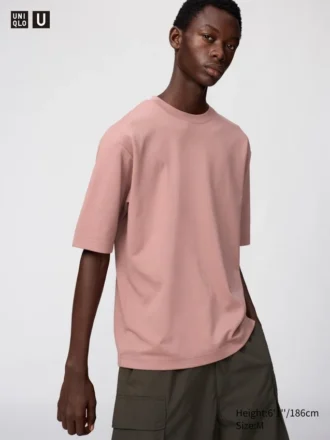 Unisex AIRism bomulds-oversized T-shirt | Halvlange ærmer