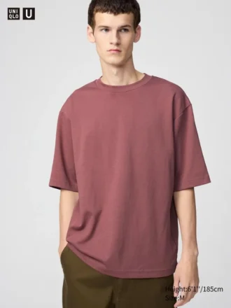 Unisex AIRism bomulds-oversized T-shirt | Halvlange ærmer