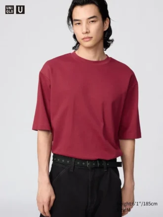 Unisex AIRism bomulds-oversized T-shirt | Halvlange ærmer