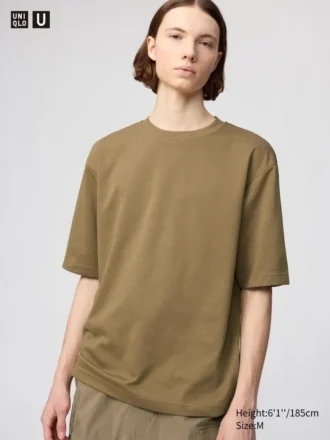 Unisex AIRism bomulds-oversized T-shirt | Halvlange ærmer