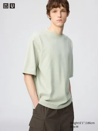 Unisex AIRism bomulds-oversized T-shirt | Halvlange ærmer