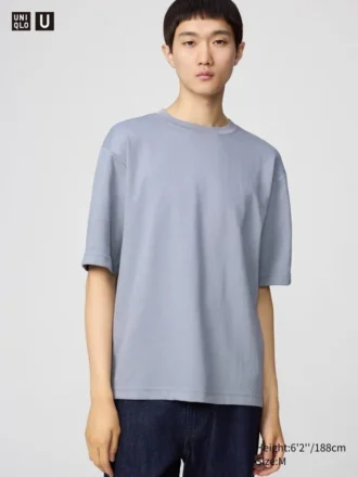 Unisex AIRism bomulds-oversized T-shirt | Halvlange ærmer