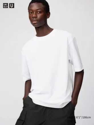 Unisex AIRism bomulds-oversized T-shirt | Halvlange ærmer