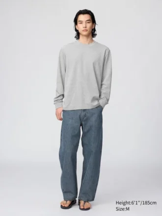 Unisex AIRism bomulds-T-shirt med striber