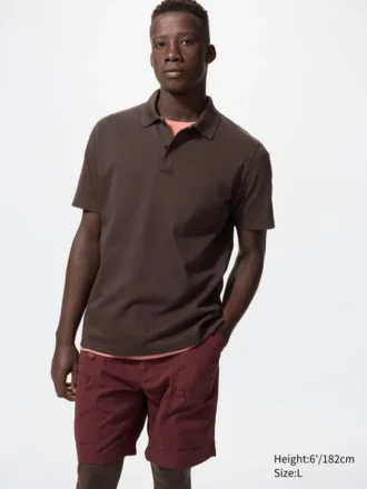 Unisex AIRism bomuldspiqué-poloskjorte