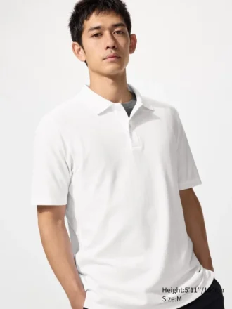 Unisex AIRism bomuldspiqué-poloskjorte