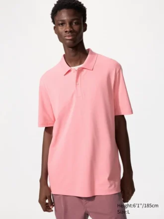 Unisex AIRism bomuldspiqué-poloskjorte