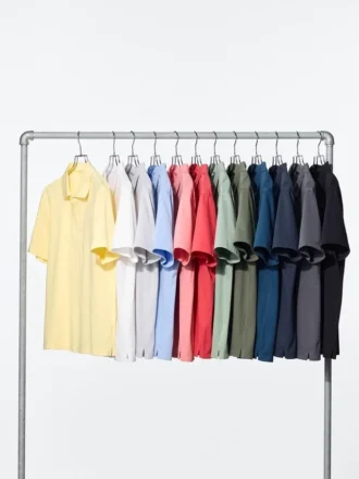 Unisex AIRism bomuldspiqué-poloskjorte