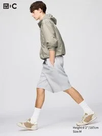 Unisex brede sweatshorts