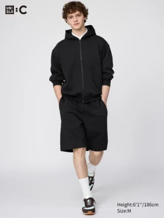 Unisex brede sweatshorts