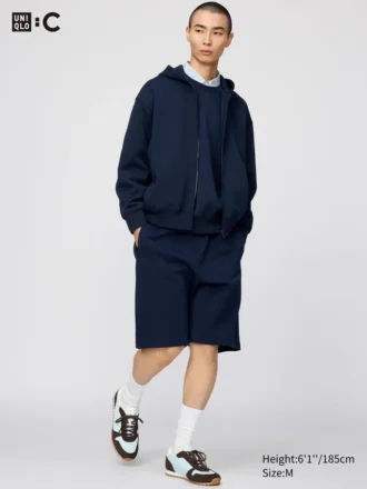 Unisex brede sweatshorts