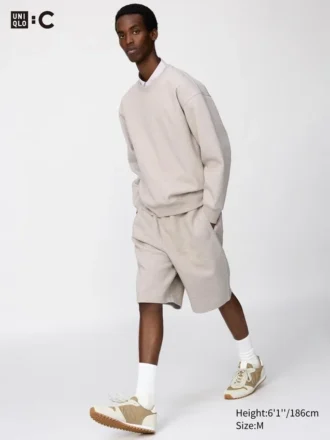 Unisex brede sweatshorts