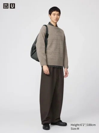 Unisex børstede, brede Hyggebukser