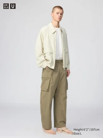 Unisex-cargobukser med bred benvidde
