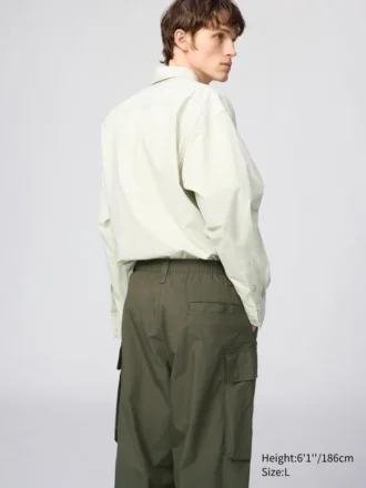 Unisex-cargobukser med bred benvidde