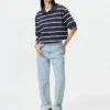 Unisex Dry Pique stribet Poloer-skjorte | Brede striber