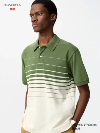 Unisex Dry Pique stribet Poloer-skjorte | Panel