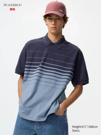 Unisex Dry Pique stribet Poloer-skjorte | Panel