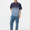 Unisex Dry Pique stribet Poloer-skjorte | Panel