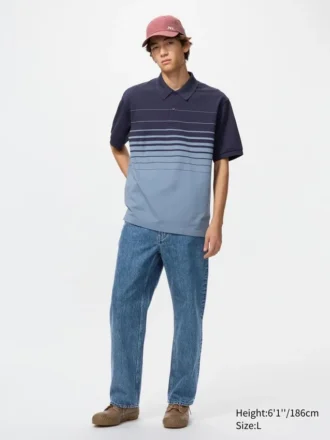 Unisex Dry Pique stribet Poloer-skjorte | Panel