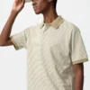 Unisex Dry Pique stribet Poloer-skjorte | Smal stribe