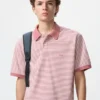 Unisex Dry Pique stribet Poloer-skjorte | Smal stribe