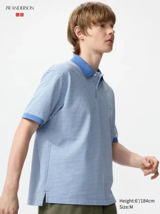Unisex Dry Pique stribet Poloer-skjorte | Smal stribe
