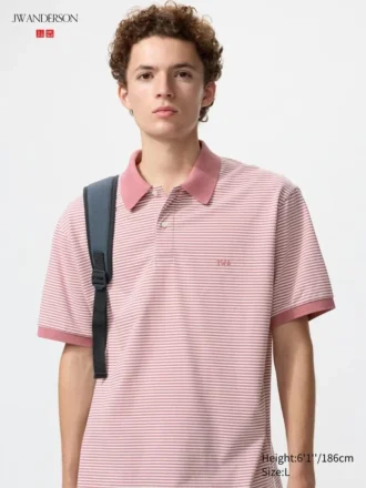 Unisex Dry Pique stribet Poloer-skjorte | Smal stribe