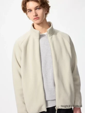 Unisex fleecejakke med gennemgående lynlås