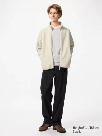 Unisex fleecejakke med gennemgående lynlås