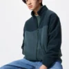 Unisex fleecejakke med gennemgående lynlås | Color Block