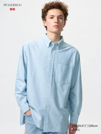 Unisex Oxford Oversized Skjorter | Stribet