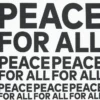 Unisex Peace for All Graphic T-shirt | Kashiwa Sato