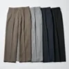 Unisex plisserede, brede, koniske bukser