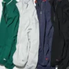 Unisex pullover med halv lynlås